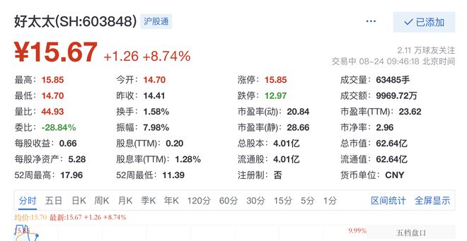 好太太股票,好太太股票，投資價值的深度解析