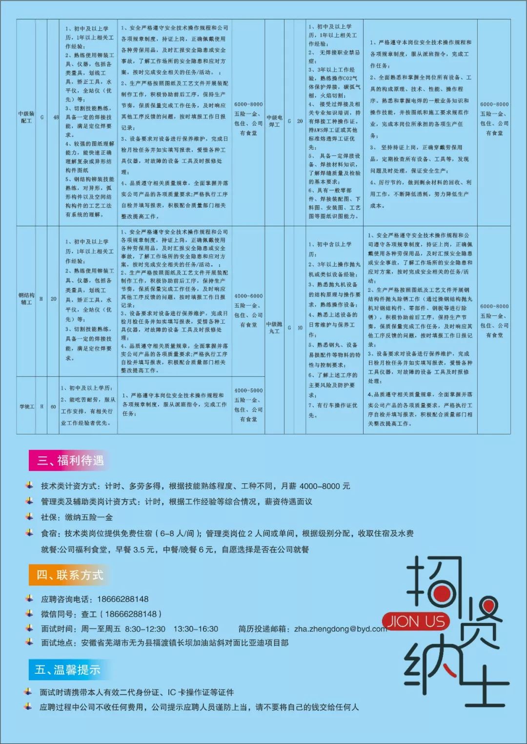 無為最新駕駛員招聘啟事